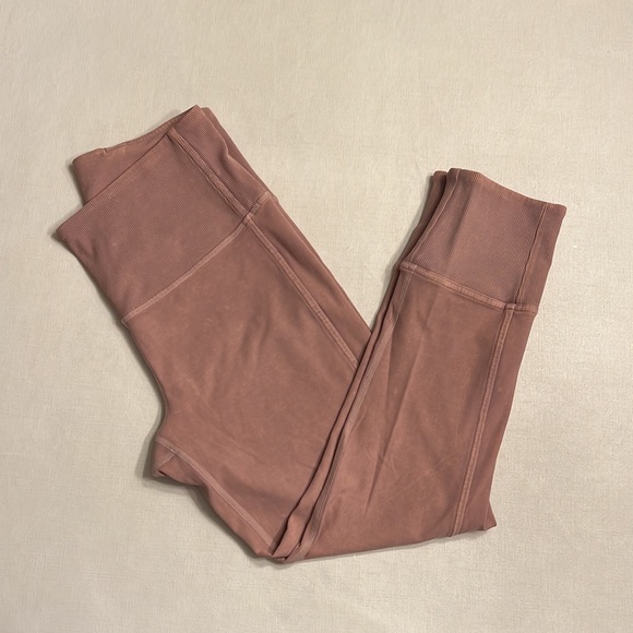 Lululemon Wunder Under Crop 23" *Ribbed Washed Antoinette - Picture 4 of 4